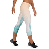 Light Water Color- Capri Leggings