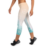 Light Water Color- Capri Leggings