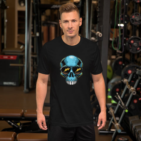 Skull Teal - Short-Sleeve Unisex T-Shirt