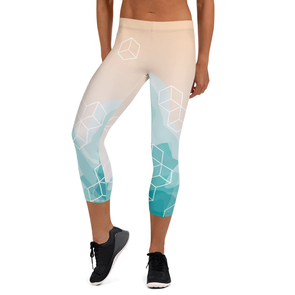 Light Water Color- Capri Leggings – RedFoxBrand