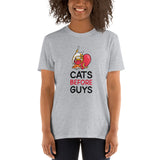 Cats Before Guys - Short-Sleeve Unisex T-Shirt