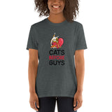 Cats Before Guys - Short-Sleeve Unisex T-Shirt